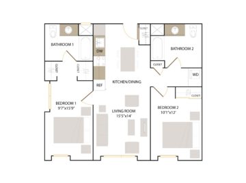 Apartment 308 floor plan
