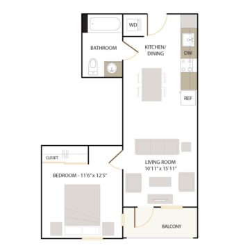 Apartment 230 floor plan